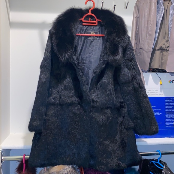 Rabbit fur coat